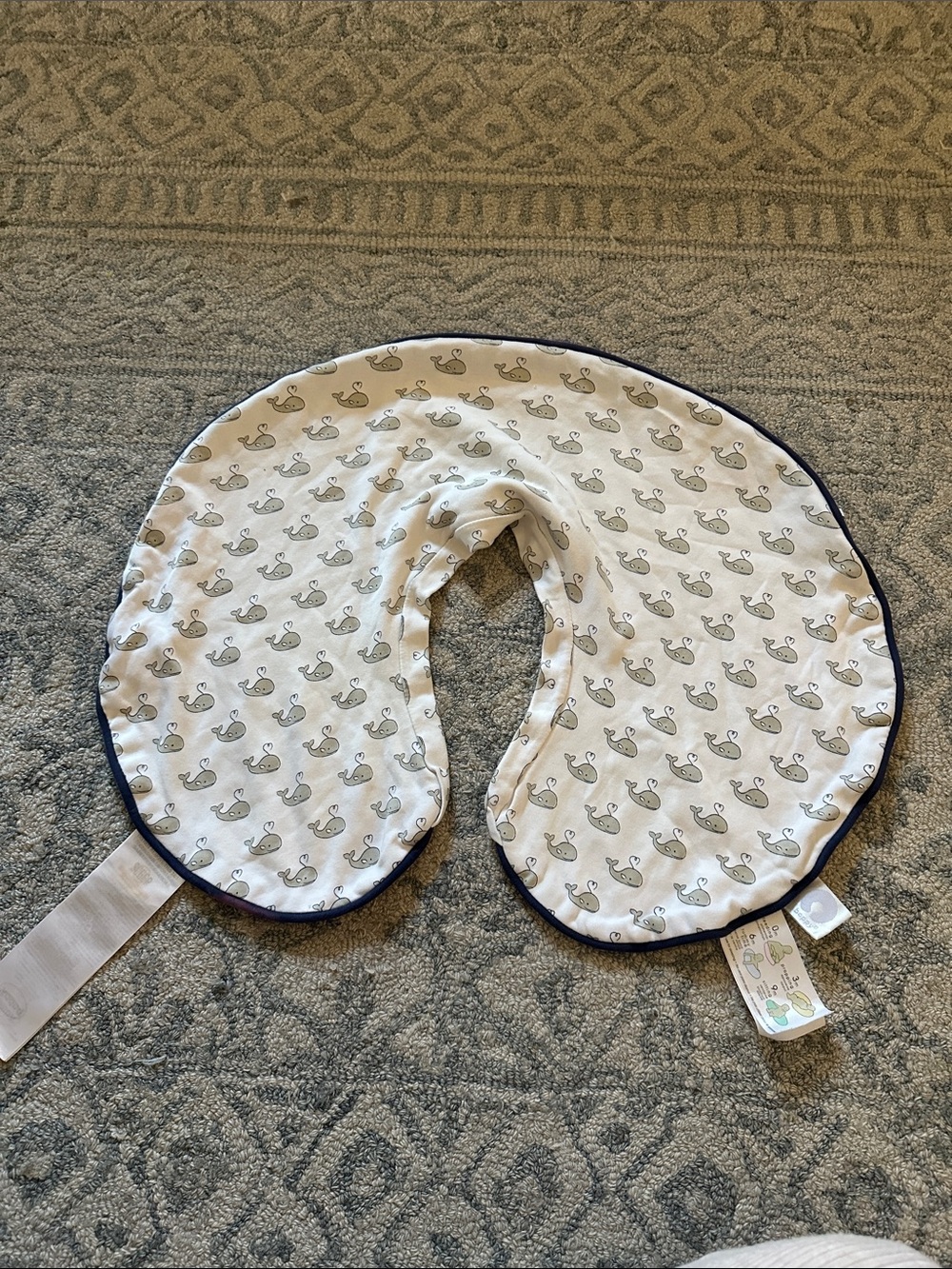 Nautical whale Boppy cover